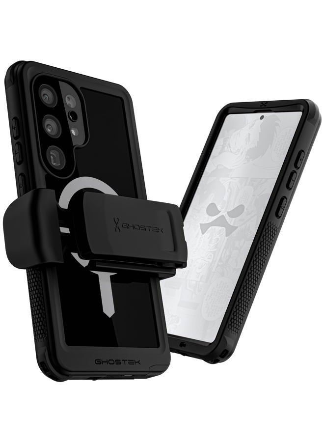 GHOSTEK Nautical S25 Ultra Waterproof Case with Belt Clip, Screen Protector and Camera Lens Cover Rugged Heavy Duty Magnetic MagSafe Compatible with Samsung Galaxy S25Ultra 2025 (6.9") (Black) - Image 2