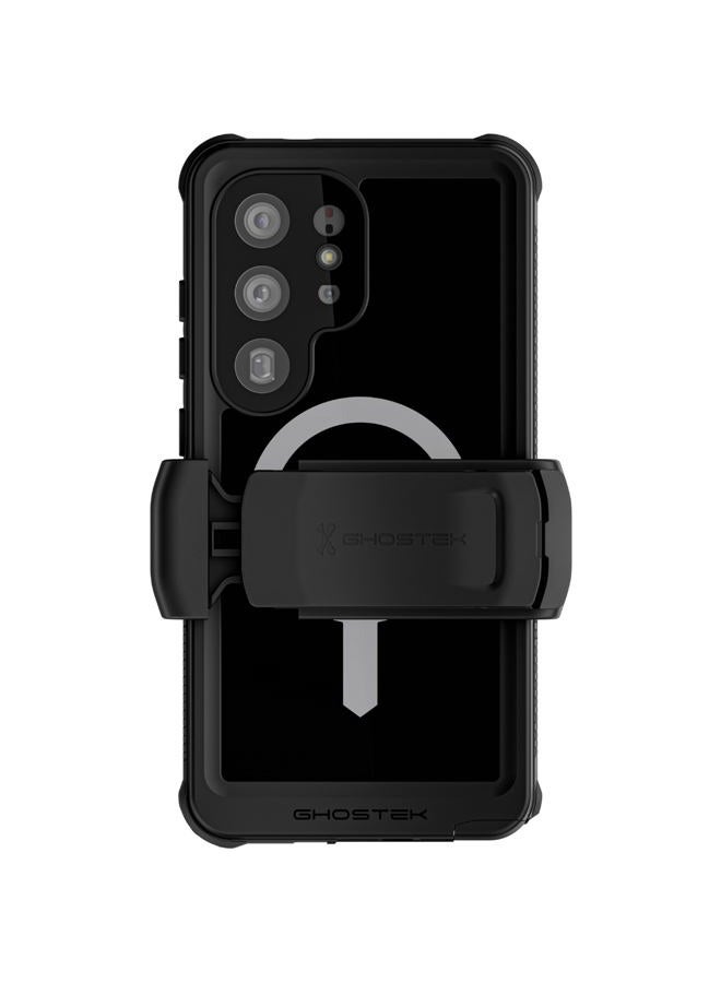 GHOSTEK Nautical S25 Ultra Waterproof Case with Belt Clip, Screen Protector and Camera Lens Cover Rugged Heavy Duty Magnetic MagSafe Compatible with Samsung Galaxy S25Ultra 2025 (6.9") (Black) - Image 1