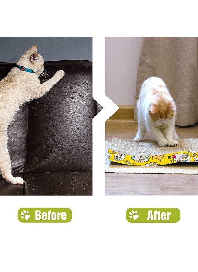 Cat Scratcher Cardboard 2 In 1 Reversible Scratching Pad Recyclable Corrugated Scratch Toy With Wave Shape & 10Ml Catnip Cat Scratch Lounge For Furniture Protection Scratch Board - pzsku/Z67959ED89AC3B79666BCZ/45/_/1728308967/78aa18d5-a364-4d7e-9d6b-317475e38d27