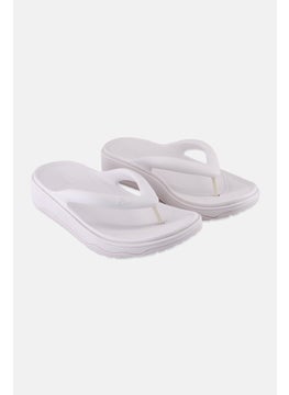 Women Relieff Recovery Slip On Sandals, White