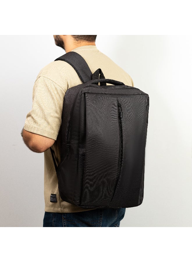 17.3-inch Laptop Backpack, Water-Resistant Travel Computer Bag, Black - Image 4