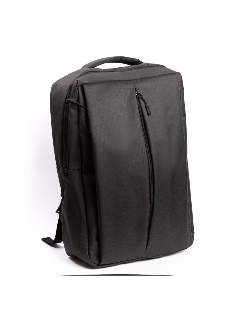 17.3-inch Laptop Backpack, Water-Resistant Travel Computer Bag, Black - Image 1