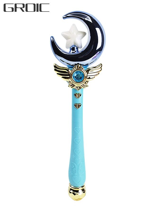 GROIC Magic Wand with Light Music Sound Effect Kids Toy Star Flash Stick Spinner Wands - Image 1