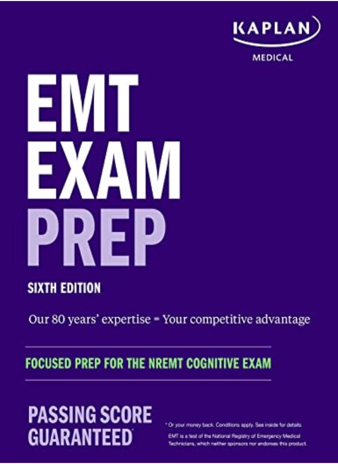 null - Emt Exam Prep Sixth Edition Focused Prep For The Nremt Cognitive Exam by Kaplan Medical Paperback - Image 1