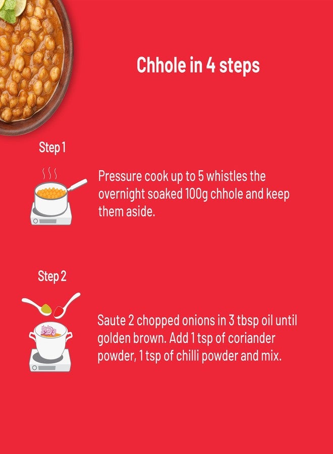 Badshah Chhole Masala - 100g | Unique Blend of Spices for Earthy Aroma & Rich Taste | Spice for Regional & Traditional Recipes - Image 3