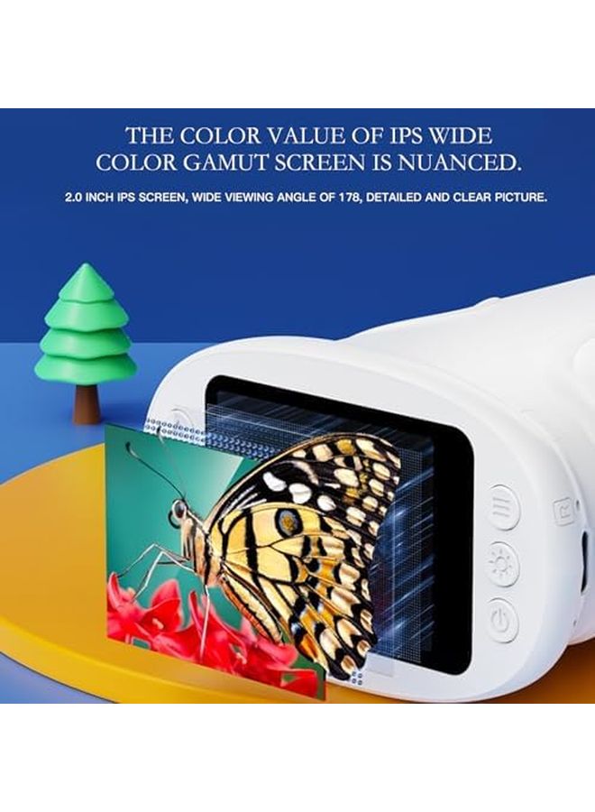 2025 Upgraded 1000X Handheld Microscope For Kids With 4K 2 Inch Screen Pink - Image 4