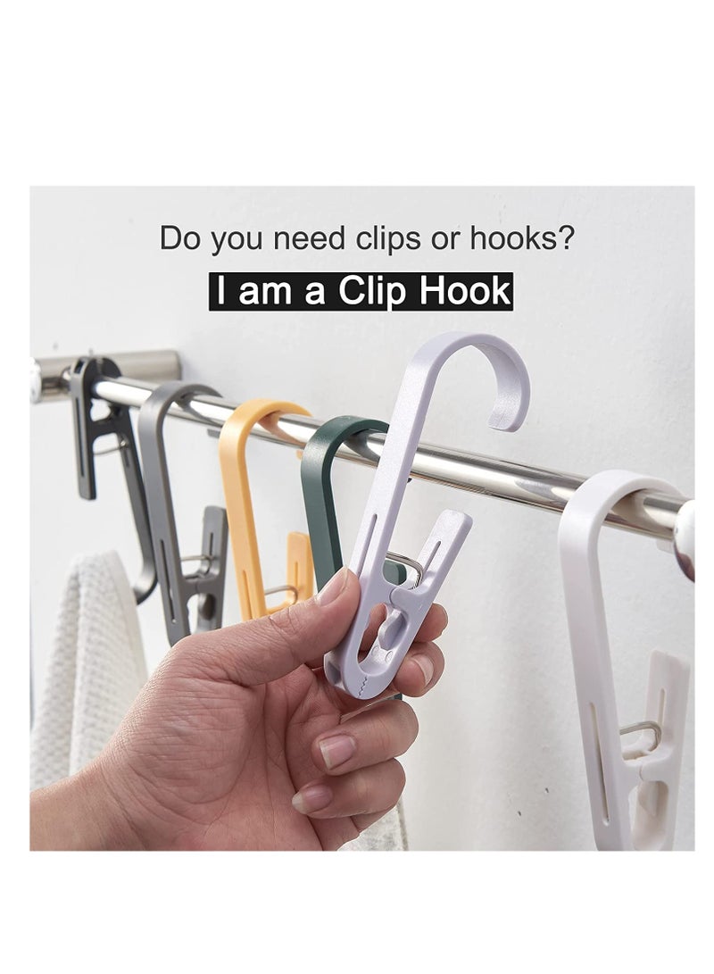 SYOSI 8pcs Large Laundry Hook Clothes Pins Sock Clip Plastic Drying Line Pegs for Home Kitchen Outdoor Trip  - Image 2