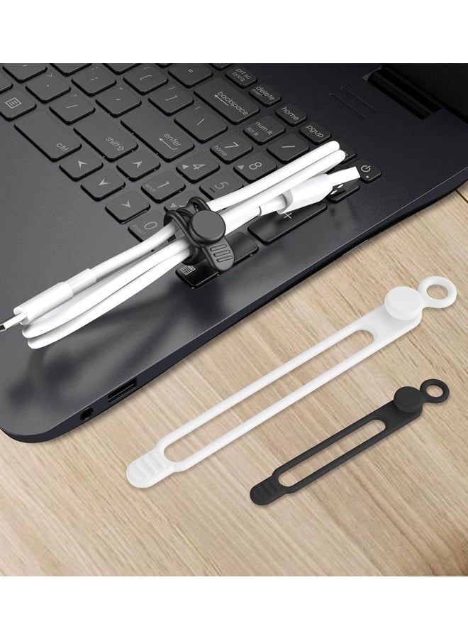 16Pcs 4.17" and 2.95" Reusable Cable Organizer Electronic Accessories for Home, Office, Kitchen, School, Travel(Black&White) - Image 5