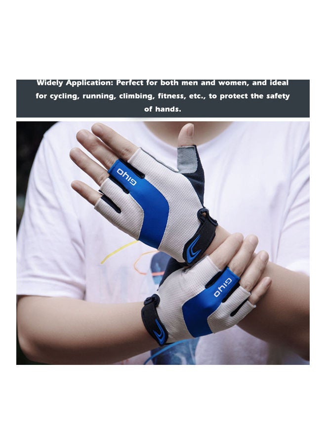 NIBEMINENT Pair Of Breathable Half Finger Cycling Glove L - Image 4