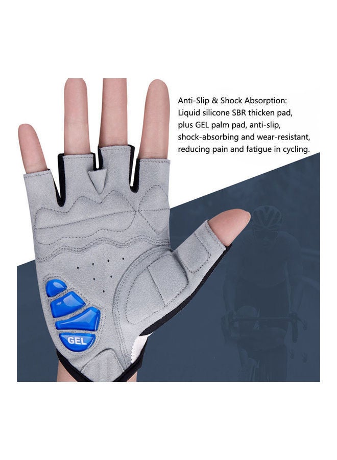 NIBEMINENT Pair Of Breathable Half Finger Cycling Glove L - Image 2