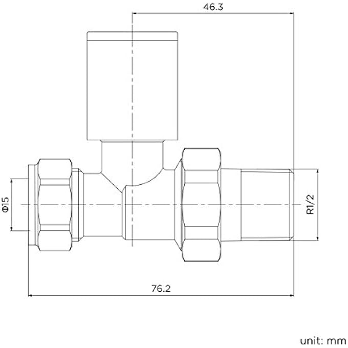 ANTHRACITE STANDARD CONNECTION STRAIGHT RADIATOR VALVES 15MM | RADIATOR ACCESSORIES - Image 3