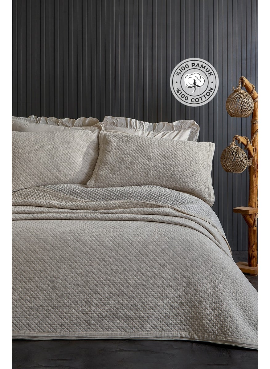 Evlen Home Collection - Cotton Double Special Stone Washed Bedspread Luxury Soft Durable Modern Vitali - Image 1