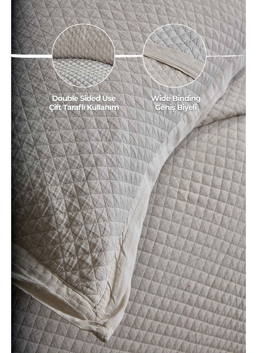 Evlen Home Collection - Cotton Double Special Stone Washed Bedspread Luxury Soft Durable Modern Vitali - Image 1