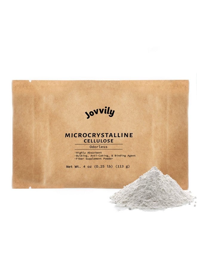 Jovvily Microcrystalline Cellulose Powder - 4 oz - Fiber Supplement - Binding Agent - Highly Absorbent - Image 1