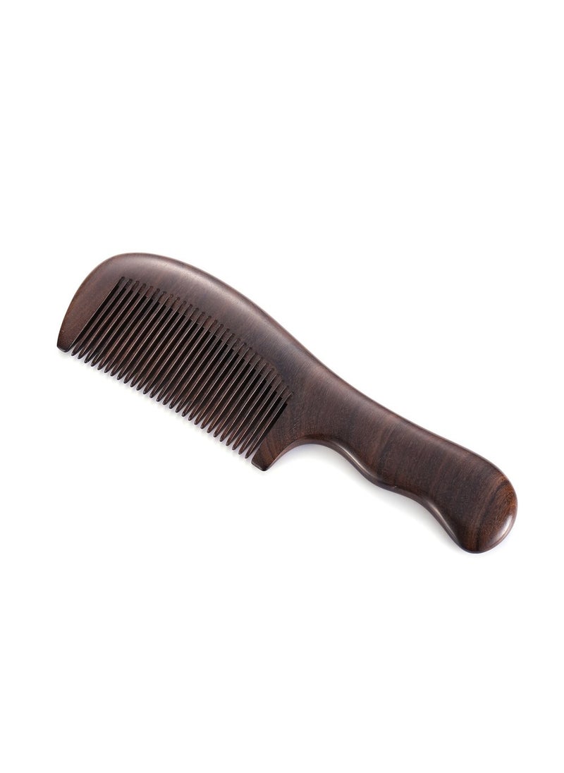Liasun LargeSize Natural CHACATE PRETO Wooden Comb  Exquisite Workmanship Smooth Mellow Handle Handmade No Static Fine Tooth Hair Comb 