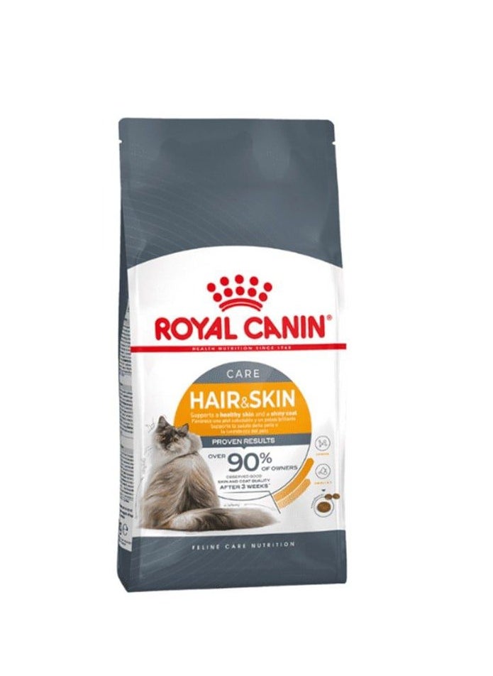 ROYAL CANIN Feline Care Nutrition Hair And Skin Cat Dry Food 2kg  - Image 1