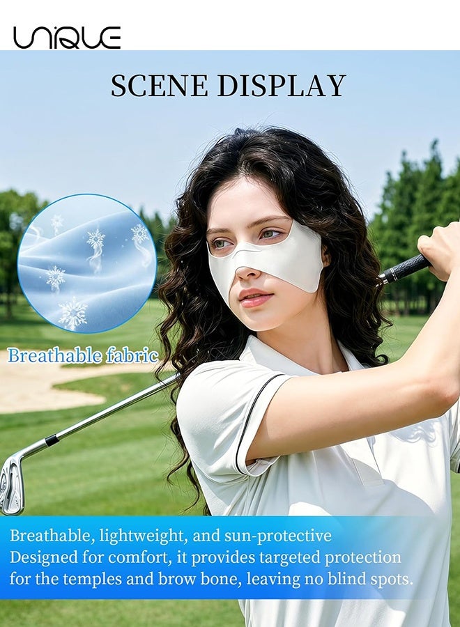 Unique 4 PCS Golf Face Mask, UPF50+ Half Masks Sun Protection for Women, Uv Face Shield with Adjustable Ear Straps - Image 3