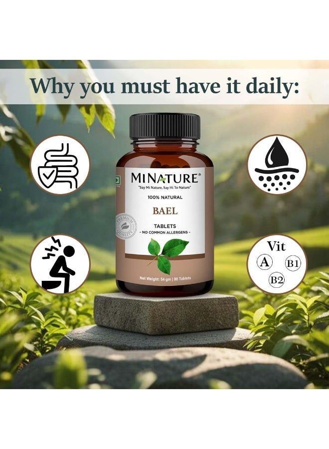 minature Bael Tablet | Bael Leaf (Aegle marmelos) Tablet | Pure & Natural Herb | Chemical & Free | Supplements | Vegan & Non-GMO |90 Tablets, 45 Days Supply| Made in India - Image 3