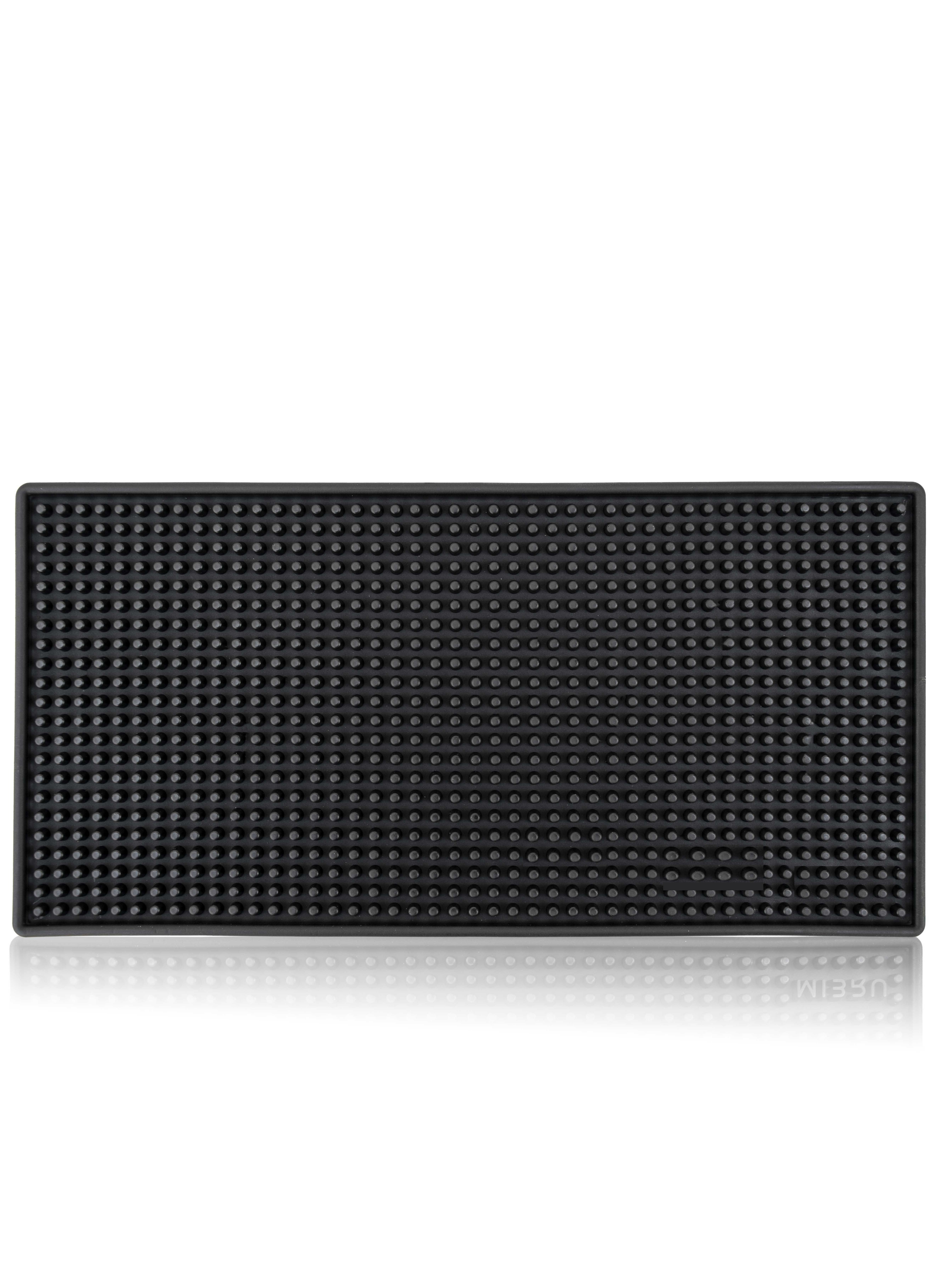 MIBRU Dish Drying Silicone Coffee Rubber For the barista and coffee corner Service Spill Mat Black Rectangle 15x30cm 