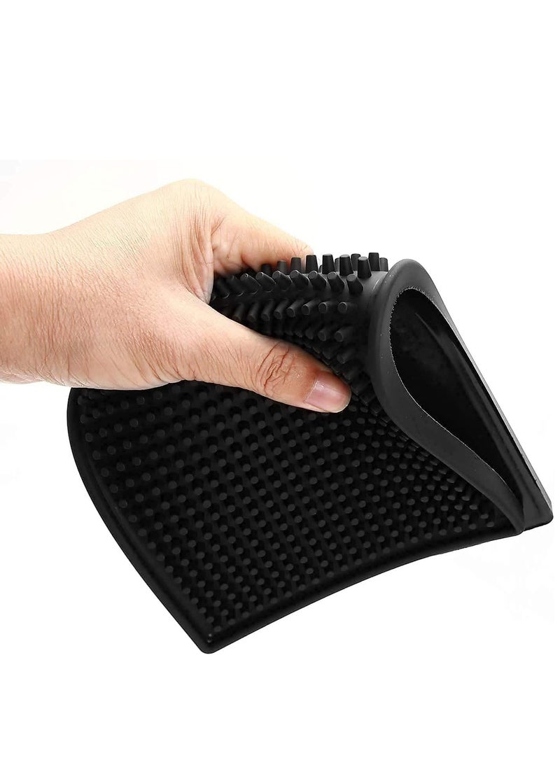 MIBRU - Dish Drying Silicone Coffee Rubber For the barista and coffee corner Service Spill Mat Black Rectangle 15x30cm - Image 1