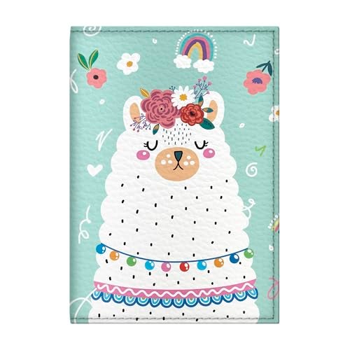 Quttie Passport Cover for Kids, Women and Men, Cute Travel Passport Holder (Doodle Lama) - Image 1