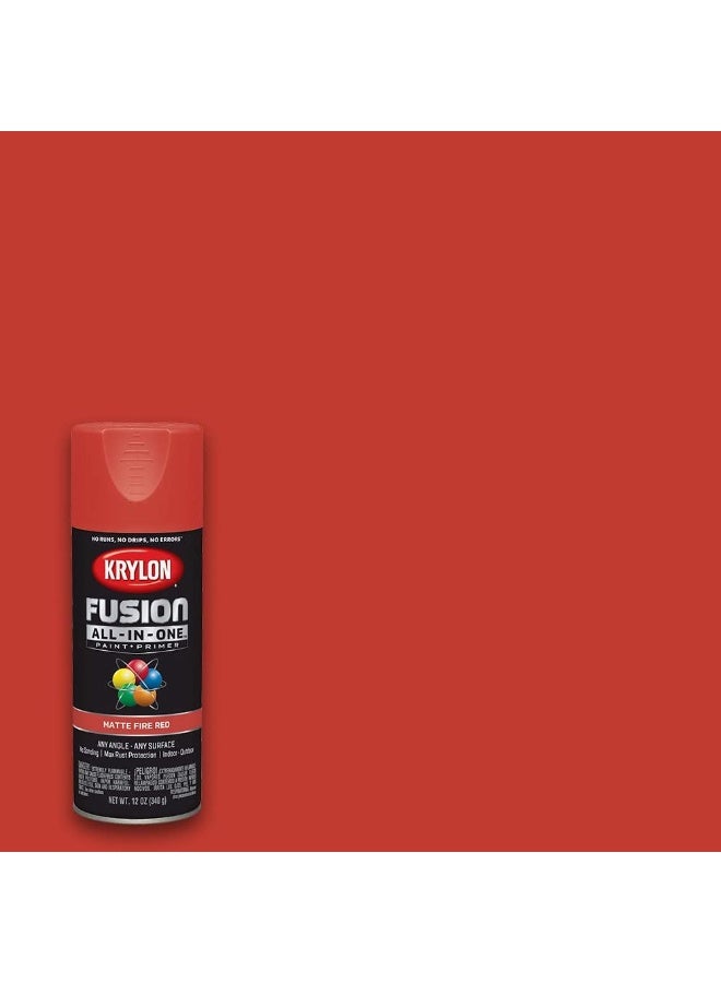 Krylon Fusion All-In-One Adhesive Spray Paint for Indoor/Outdoor Use, 12 oz, Fire Red - Image 4