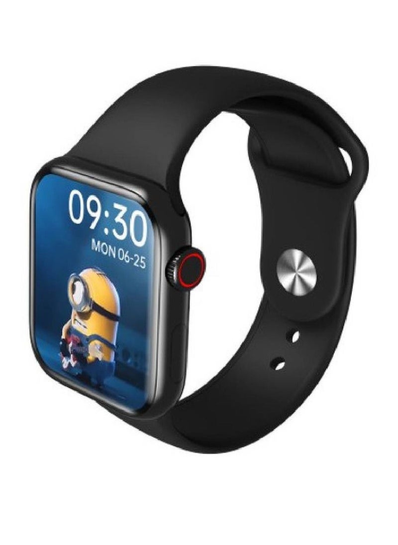 HW - HW16 Split Screen Smartwatch With Rotating Side Button Black - Image 1