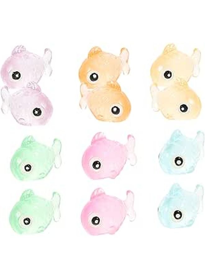 Glow In The Dark Aquarium Decorations 12 Piece Miniature Artificial Resin Fish Tank Ornaments - Image 1