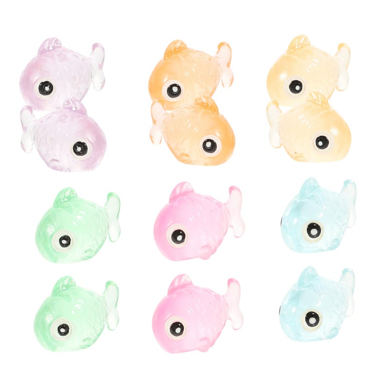 Glow In The Dark Aquarium Decorations 12 Piece Miniature Artificial Resin Fish Tank Ornaments - Image 2