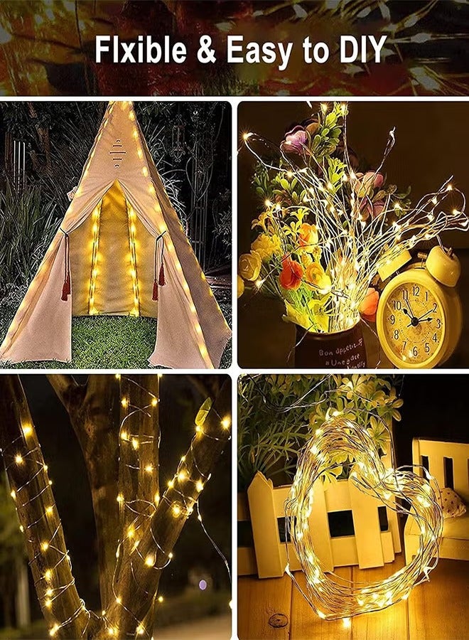 2 Pack Fairy Lights 10m 100Led Solar String Lights with 8 Modes Waterproof Copper Wire Lights for Patio Yard - Image 2