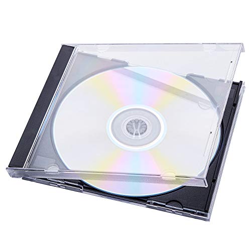 Maxtek 10.4 mm Standard Single Clear CD Jewel Case with Assembled Black Tray, 10 Pack - Image 4