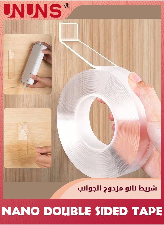UNUNS Nano Double Sided Tape,3CMx5M Extra Large Removable Clear Strong Nano Tape,Multipurpose Double Sided Clear Mounting Tape Wall Sticker Picture Tape  - Image 1