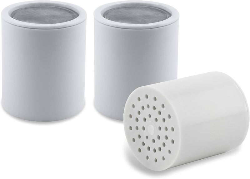 AquaBliss High Output Shower Filter Replacement Cartridge – Reduces Chemicals & Chlorine, Restores pH Balance, Glowing Skin, Strong Nails & Shimmering Hair – 3-Pack (SFC100) - Image 1