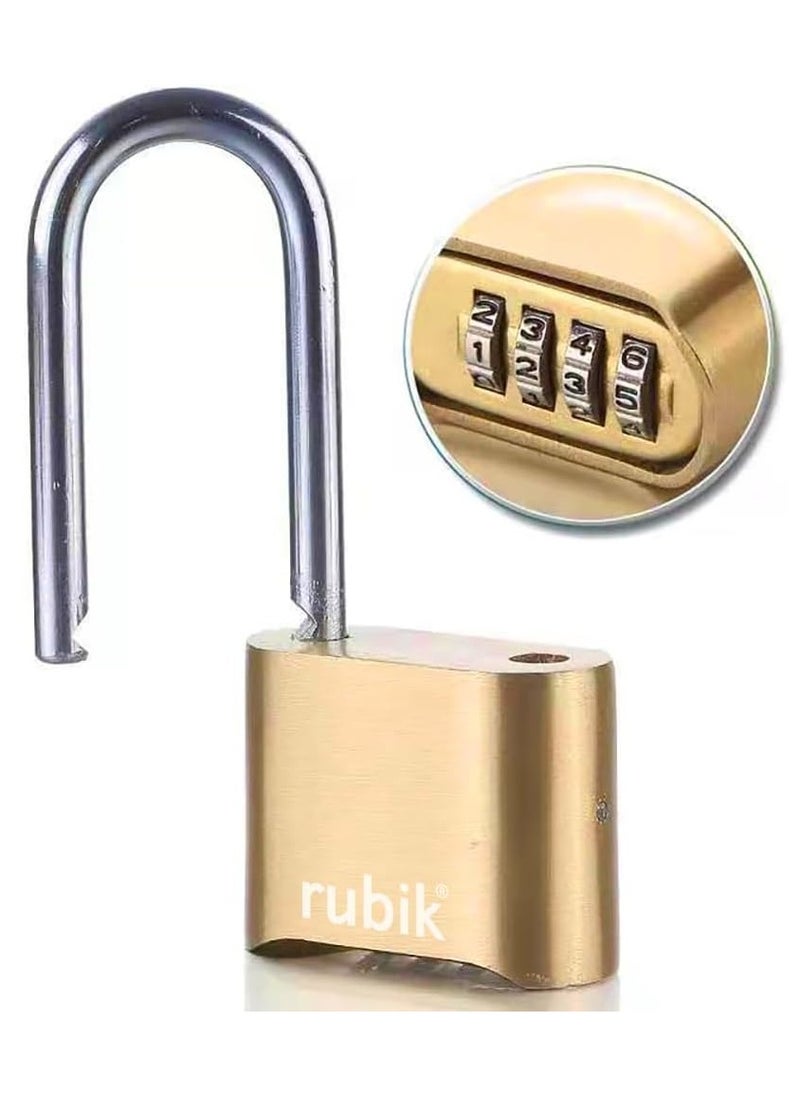 Rubik 4-Dials Combination Padlock, Alloy Steel Security Lock for Door, Cabinets, Toolbox (1 Pack, Large)  - Image 5