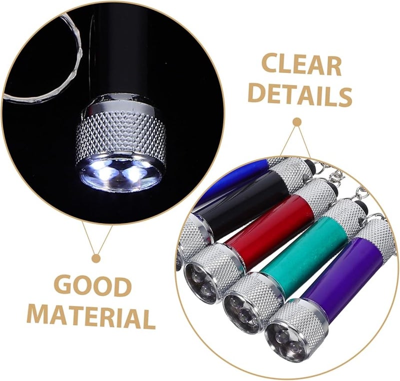 ARTIBETTER 8 Pack Mini LED Keychain Flashlight Portable Aluminum Alloy Torch for Camping Hiking Random Color - Image 4