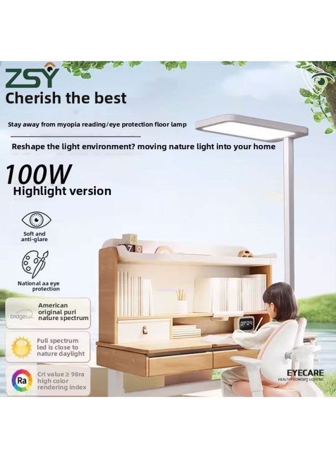 Loquat Learning Eye Protection Table Lamp Vertical LED Full Spectrum Floor Street Lamp Student Smart Bedroom Children's Home Lamp-Color:Full Spectrum Floor Lamp Xiaoai Classmates + Remote Control - Image 4
