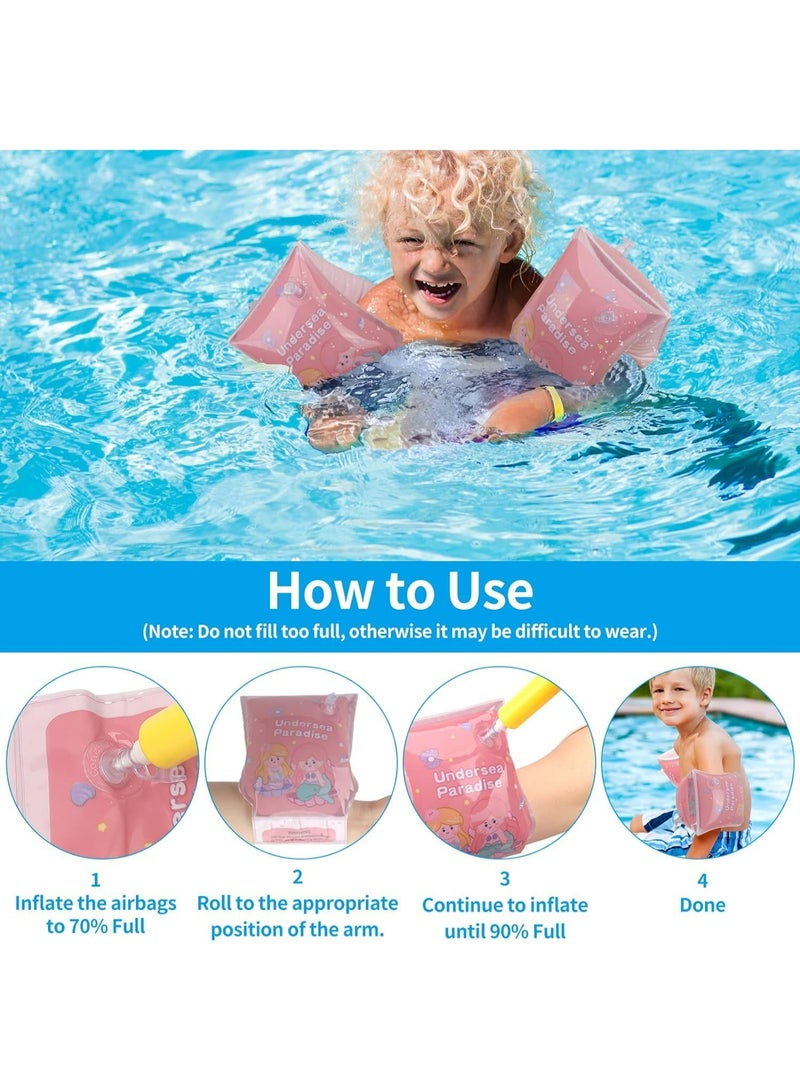 Paradise Swimming Arm Float Rings, 4 Pack Thickened PVC Floater Sleeves, Inflatable Arm Bands for Kids Children Adult, Inflatable Swim Arm Bands, for Kids and Adult Floater Sleeves Swimming Rings - Image 3