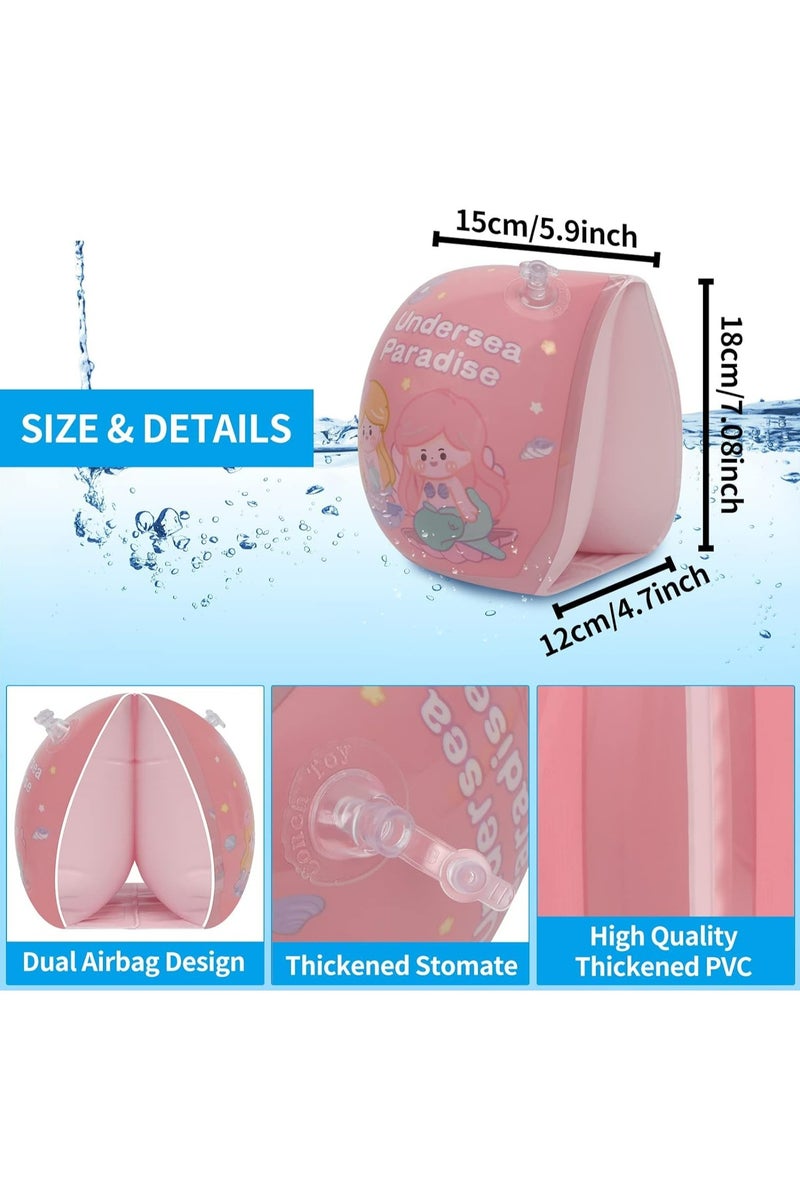 Paradise Swimming Arm Float Rings, 4 Pack Thickened PVC Floater Sleeves, Inflatable Arm Bands for Kids Children Adult, Inflatable Swim Arm Bands, for Kids and Adult Floater Sleeves Swimming Rings - Image 4