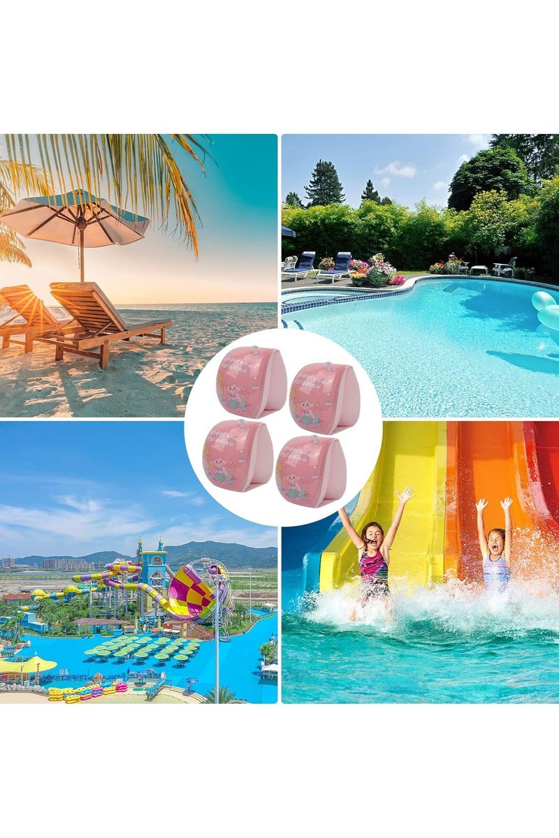 Paradise Swimming Arm Float Rings, 4 Pack Thickened PVC Floater Sleeves, Inflatable Arm Bands for Kids Children Adult, Inflatable Swim Arm Bands, for Kids and Adult Floater Sleeves Swimming Rings - Image 5