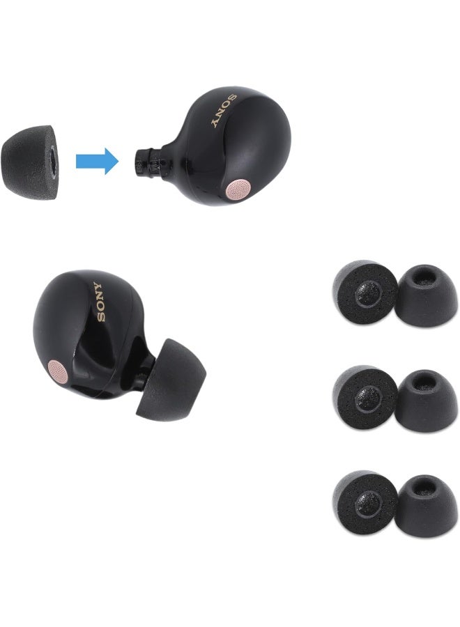 COMPLY Renewed - Comply Foam Ear Tips for Sony TrueWireless Earbuds - NEW Sony XM5, WF-1000XM5, WF-1000XM4, WF-1000XM3, WF-XB700, Ultimate Comfort | Unshakeable Fit | Small, 3 Pairs, Black - Image 2