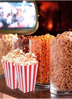 Y&D Red Stripe Popcorn Box, Movie Night Classic Carnival Party, Candy 36 Pcs  - Image 2