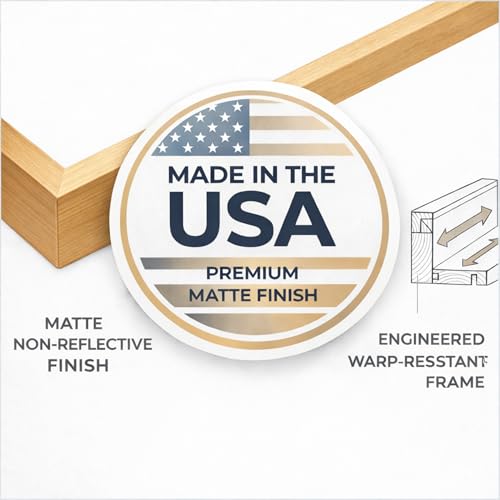 ART Floating Canvas Frame for 1"–1.25" Deep Gallery-Wrapped Canvas, Wood-Look Floater Frame for Stretched Canvas Prints & Wall, Light Oak, 8" x 8" - Image 4