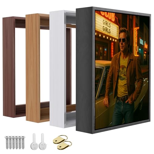 ART Floating Canvas Frame for 1"–1.25" Deep Gallery-Wrapped Canvas, Wood-Look Floater Frame for Stretched Canvas Prints & Wall, Light Oak, 8" x 8" - Image 1