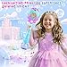 Beria Toys for Girls Princess Toy Bubble Wand Birthday Gifts for 3 4 5 6 7 8 Years Old Girl Bubbles Machine Fairy Wands for Kids Light Up with Bubble Solution Toddler Girl Toys Age 45 - Image 4