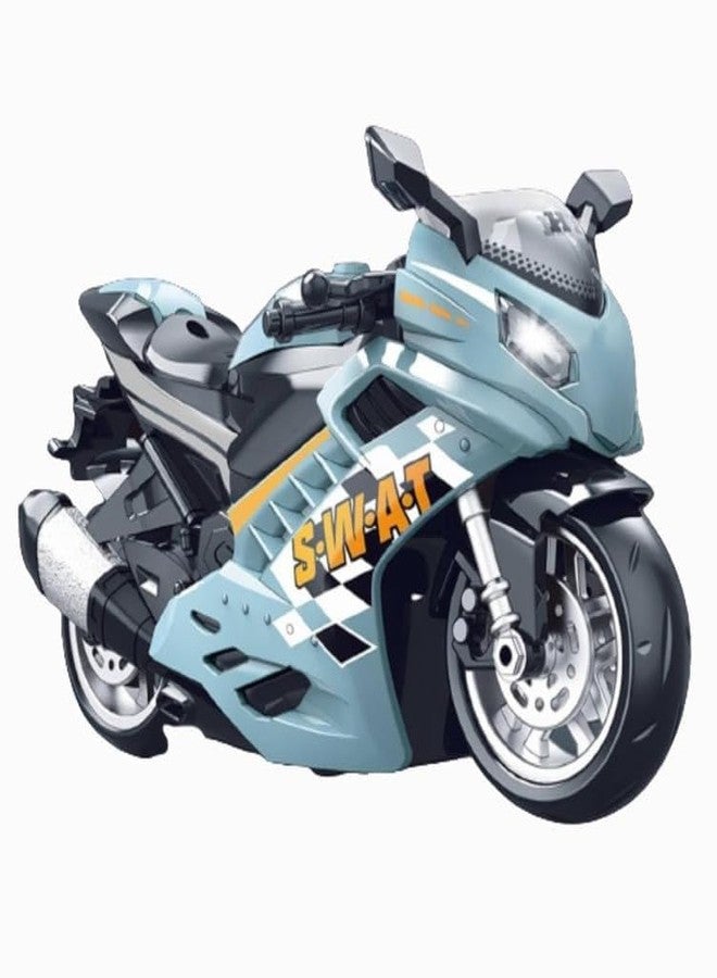KITIKITTZ KITIKITS Motorcycle Toy - Pull Back Motorcycle Toys, Tiny Gift with Music Lighting, Latte Motorcycles Toy for Kids Boys Age 3-8 Year Old Best Birthday Gift (Pack of 1), Multicolor - Image 1