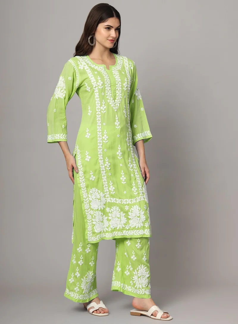 الايا مجموعة كورتا شيكانكاري مودال المطرزة يدويًا للنساء-AL4049KS