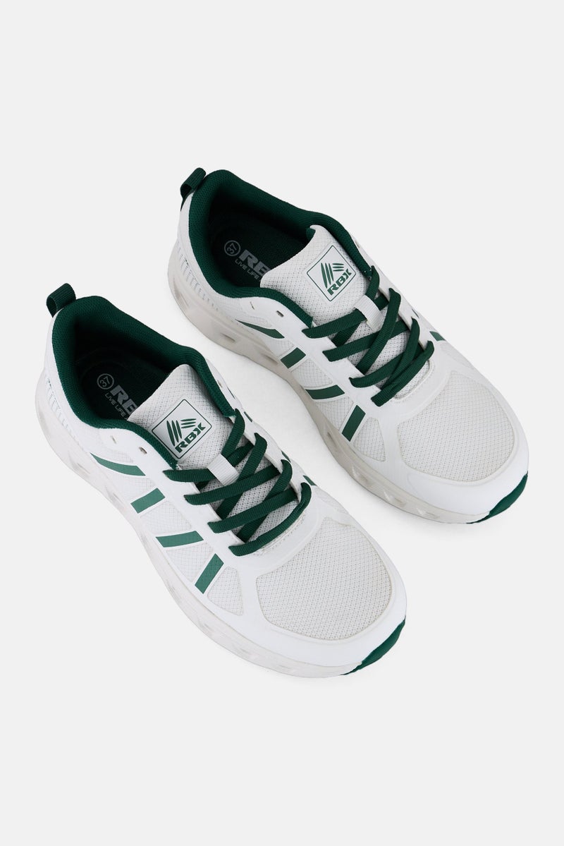 RBX Women Lace Up Brand Logo Training Shoes, White - Image 4