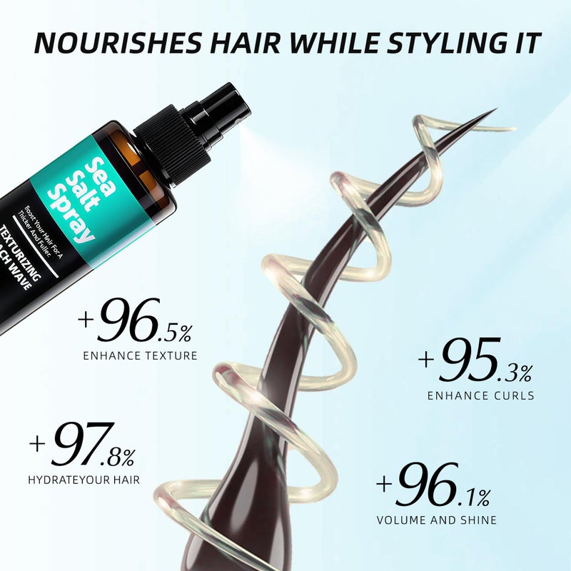 Berlaney Sea Salt Spray for Men and Women - Texture and Volume Spray for Hair Thickening, with Natural Plant-based Ingredients, Alcohol Free, Coconut Scent, Hydrating with Matte Finish, 5 fl oz - Image 5
