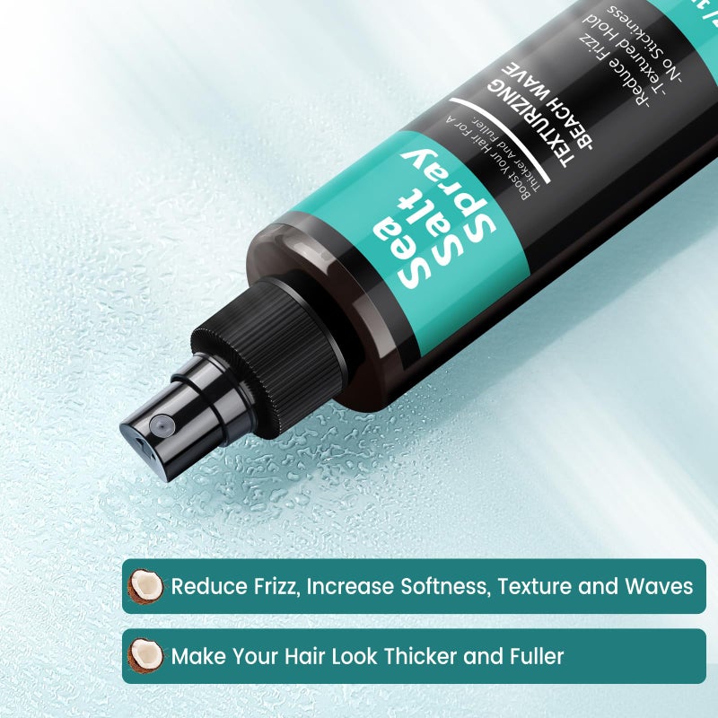 Berlaney Sea Salt Spray for Men and Women - Texture and Volume Spray for Hair Thickening, with Natural Plant-based Ingredients, Alcohol Free, Coconut Scent, Hydrating with Matte Finish, 5 fl oz - Image 2
