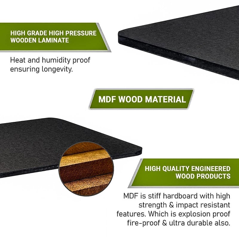 TEKCOOL طاولة لابتوب جانبية متعددة الاستخدامات قابلة لتعديل الارتفاع مع قاعدة لوحي، طاولة دراسة، محمولة، مثالية للعمل من المنزل، طاولة DIY، سهلة التجميع (أسود-أسود) - Image 3